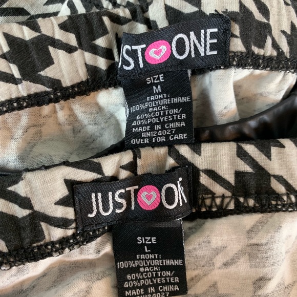 Fun and Funky Leggings Houndstooth & Faux Leather - Picture 2 of 2